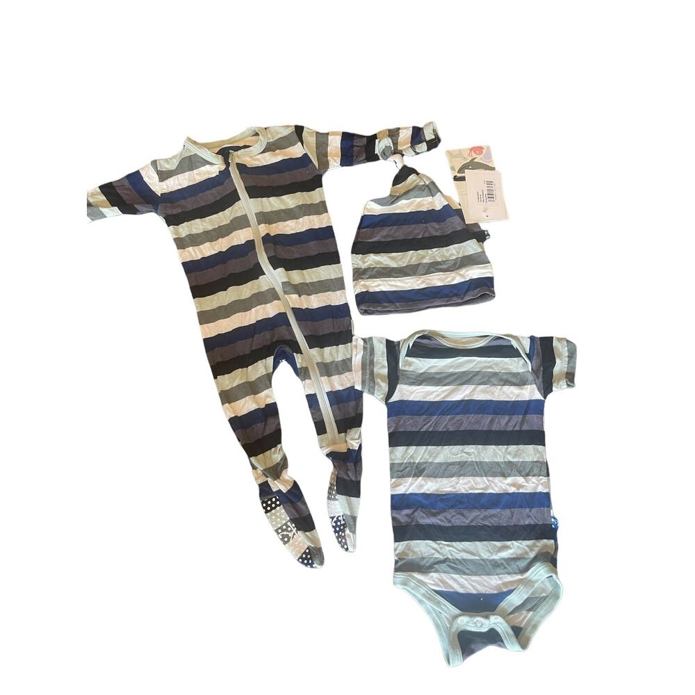 Kickee Pants three piece baby sleeper set